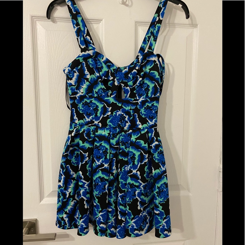 Black and blue Romper